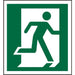 Fire Exit Sign Right Arrow Plastic 10 x 10 cm