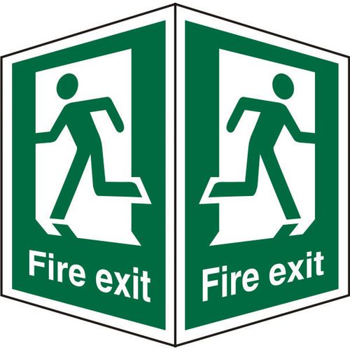 Fire Exit Sign Fire Exit Plastic 20 x 15 cm
