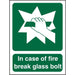 Exit Sign Break Bolt Plastic 15 x 20 cm