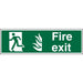 Fire Exit Sign with Left Arrow Self Adhesive Vinyl 20 x 60 cm