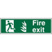 Fire Exit Sign with Left Arrow Self Adhesive Plastic 15 x 45 cm