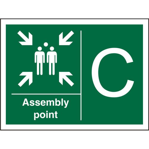 Safe Procedure Sign Assembly Point C Vinyl 20 x 30 cm