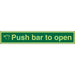 Exit Sign Push Bar To Open Plastic 10 x 60 cm