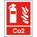 Fire Extinguisher Sign Co2 Plastic 30 x 20 cm