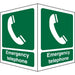First Aid Sign Emergency Telephone Plastic 20 x 15 cm