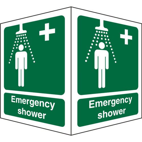 First Aid Sign Emergency Shower Plastic 20 x 15 cm