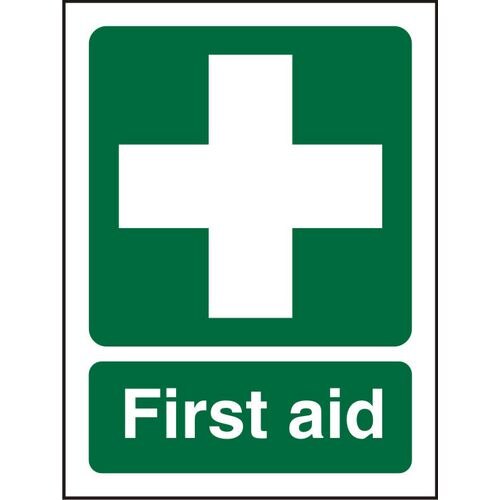 First Aid Sign First Aid Self Adhesive Vinyl 20 x 15 cm
