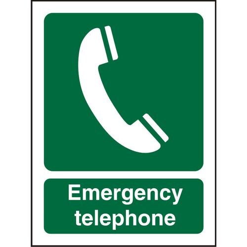 First Aid Sign Telephone Vinyl 20 x 15 cm