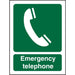 First Aid Sign Emergency Telephone Self Adhesive Plastic 20 x 15 cm