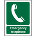 First Aid Sign Telephone Plastic 30 x 20 cm