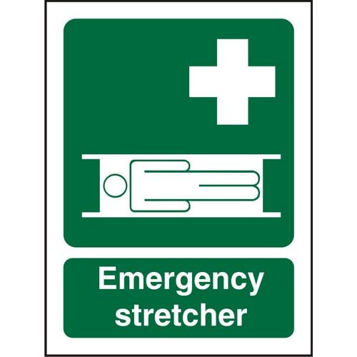 First Aid Sign Stretcher Plastic 30 x 20 cm