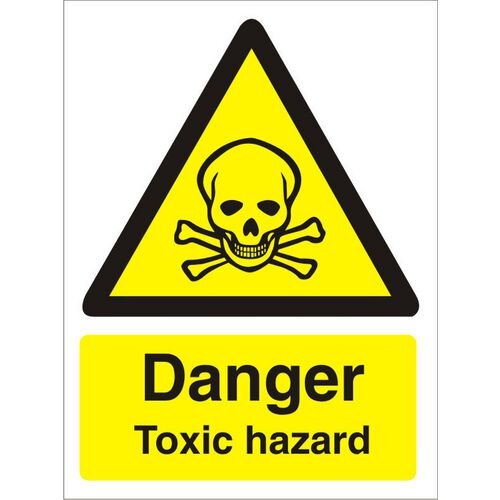 Warning Sign Toxic Hazard Plastic 40 x 30 cm