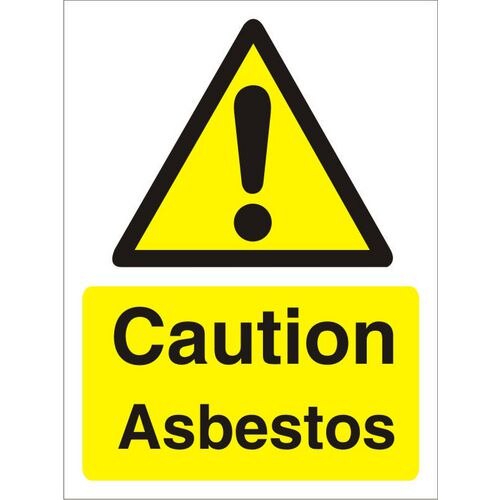 Warning Sign Asbestos Vinyl 40 x 30 cm