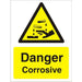 Warning Sign Corrosive Vinyl 40 x 30 cm