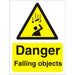Warning Sign Falling Objects Plastic 20 x 15 cm
