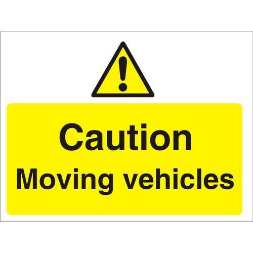 Warning Sign Moving Vehicles PVC 30 x 40 cm