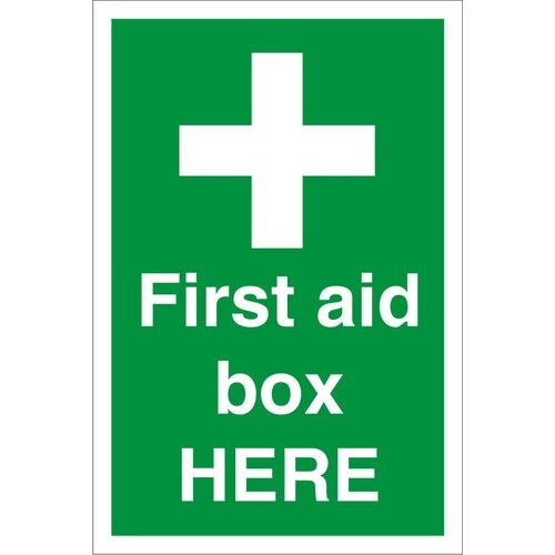 First Aid Sign First Aid Box PVC 30 x 20 cm