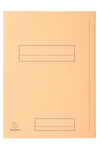 Exacompta 2 Flap Folder 335002E A4 Light Orange Cardboard 24 x 32 cm Pack of 250
