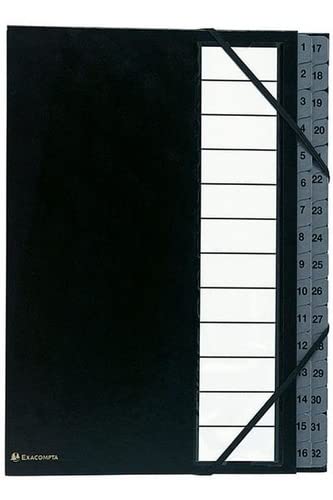 Exacompta Multipart File 56032E A4 Balacron Black 24 (W) x 3.5 (D) x 32.8 (H) cm Pack of 6