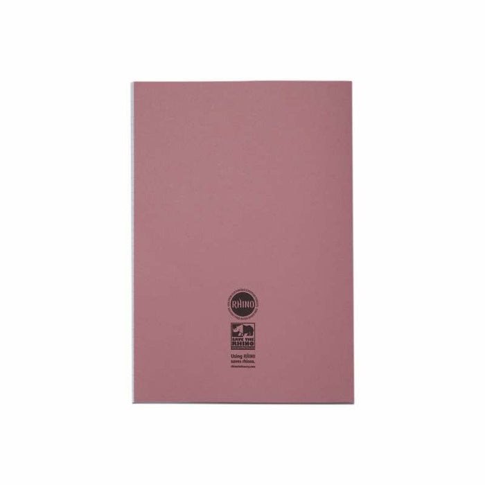 Rhino 13 x 9 A4+ Oversized Exercise Book 40 Page Ruled 8mm Pink (Pack 100) - VDU024-150-8
