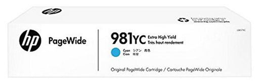 HP 981YC - Extra High Yield - cyan - original - PageWide - ink cartridge Contract - for PageWide Managed Color MFP E58650dn, PageWide Managed Color Flow MFP E58650z