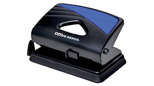 Office Depot 2 Hole Punch 91W0 Black, Blue 20 Sheets