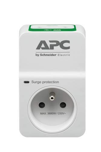 APC Essential Surgearrest PM1WU2 - Surge protector - AC 230 V - output connectors: 1 - France - white