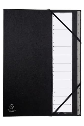 Exacompta Multipart File 5612E Balacron Black 25.8 (W) x 2.5 (D) x 34.2 (H) cm Pack of 12