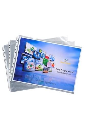 Exacompta Punched Pockets A3 Landscape Clear 55 Micron Pack of 50