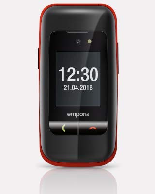 Emporia ONE V200 2.4 Inch 2G Unlocked Sim Free Mobile Phone Red Black