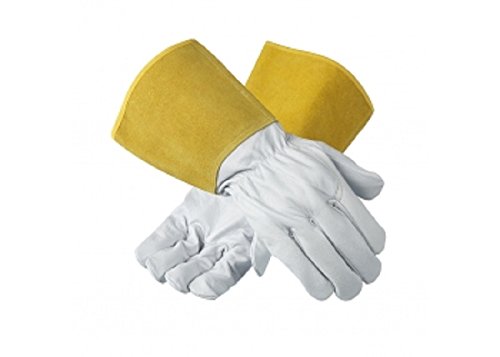 Ansell No Welding Gloves Leather Size 10 White 6 Pairs
