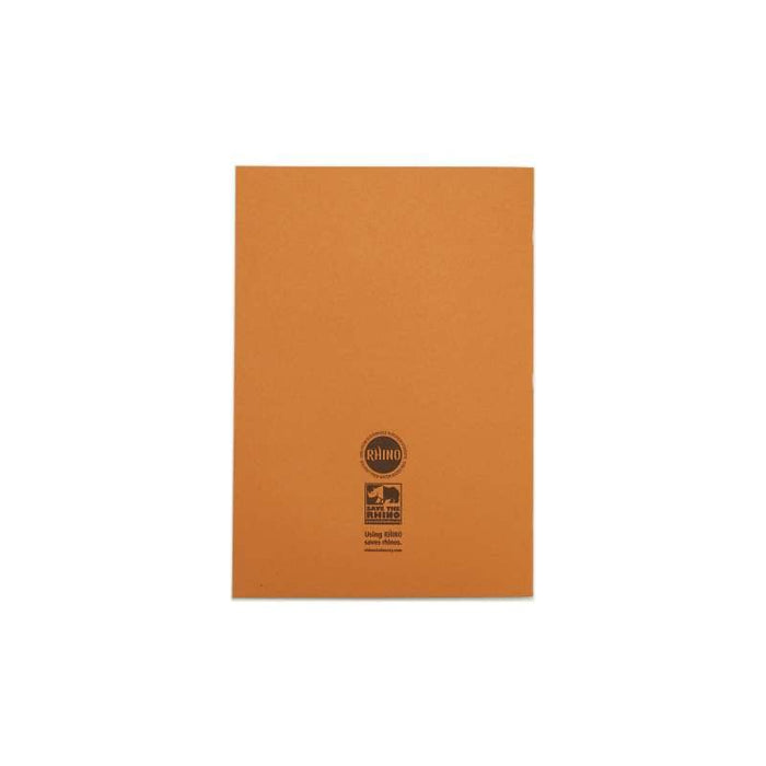 Rhino A4 Exercise Book 32 Page 10mm Squared Orange (Pack 100) - VDU014-155-6