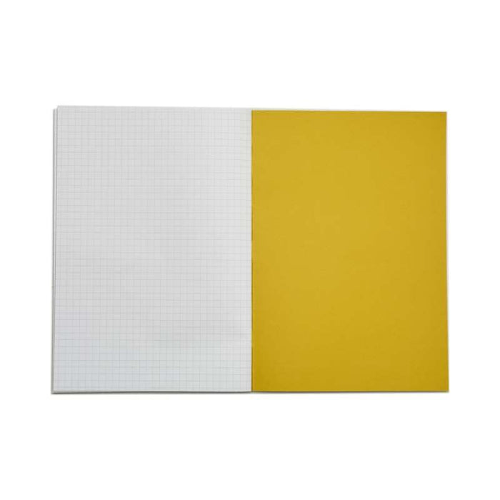 Rhino A4 Exercise Book 32 Page 7mm Squared Yellow (Pack 100) - VDU014-100-6