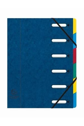 Exacompta Multipart File 55062E A4 Mottled Pressboard Blue 24 (W) x 0.3 (D) x 32 (H) cm Pack of 8