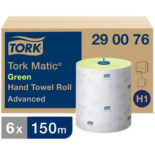 Tork Hand Towels H1 Without feather edge Green 2 Ply 290076 Pack of 6