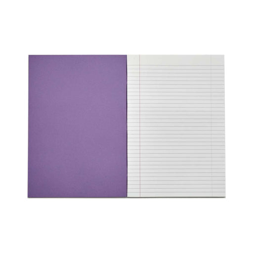 Rhino A4 Exercise Book 48 page Feint Ruled 8mm With Margin Purple (Pack 100) - VEX681-42-8