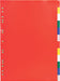 Exacompta Blank Dividers A4 Assorted Multicolour 12 Part PP (Polypropylene) 11 Holes 3012E Pack of 50