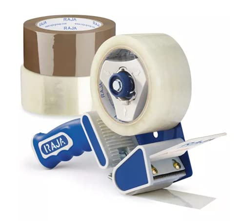 RAJA Packaging Tape Dispenser Blue 50 (W) mm Metal, Plastic