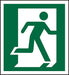 Fire Exit Sign Right Arrow Vinyl 10 x 10 cm