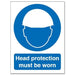 Mandatory Sign Head Protection PVC 15 x 20 cm