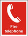 Fire Sign Telephone Vinyl 30 x 20 cm