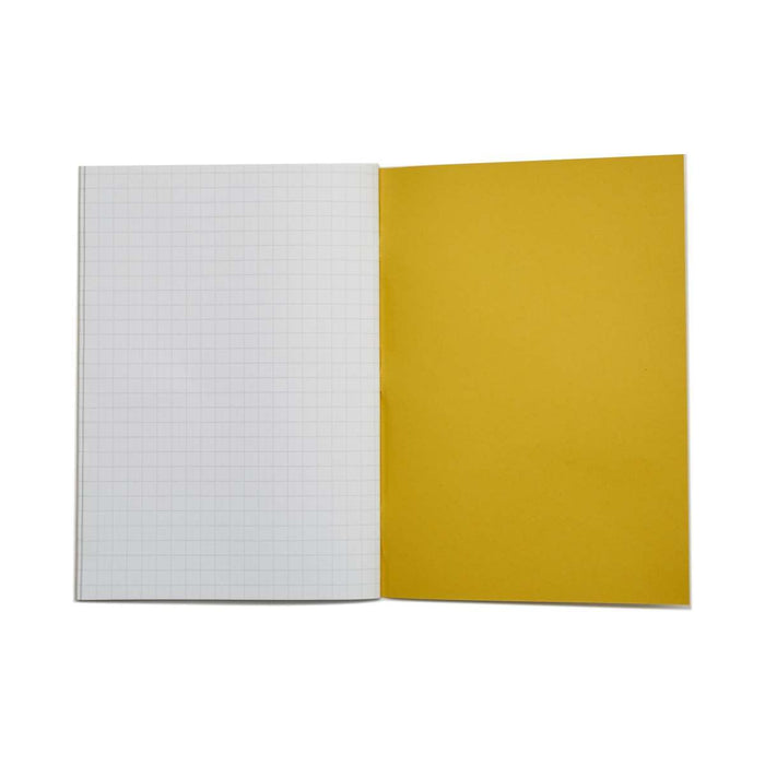 Rhino A4 Exercise Book 32 Page 10mm Squared Yellow (Pack 100) - VDU014-152-0