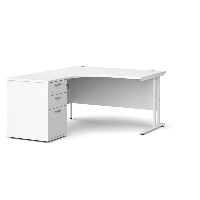 Dams International Desk with Pedestal EBWH14LWH 1,400 x 1,626 x 725 mm
