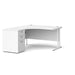 Dams International Desk with Pedestal EBWH14LWH 1,400 x 1,626 x 725 mm