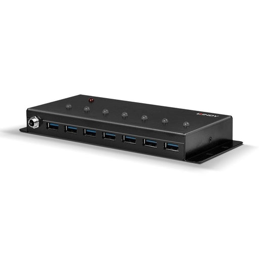 Lindy 7 Port Usb 3.0 Metal Hub Blk