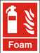 Fire Extinguisher Sign Foam Plastic 30 x 20 cm