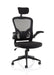 Ace Executive Mesh Back Office Chair With Folding Arms Fabric Seat Black - OP000317