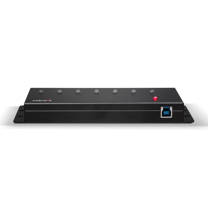 Lindy 7 Port Usb 3.0 Metal Hub Blk
