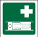 First Aid Sign Stretcher Vinyl 15 x 15 cm