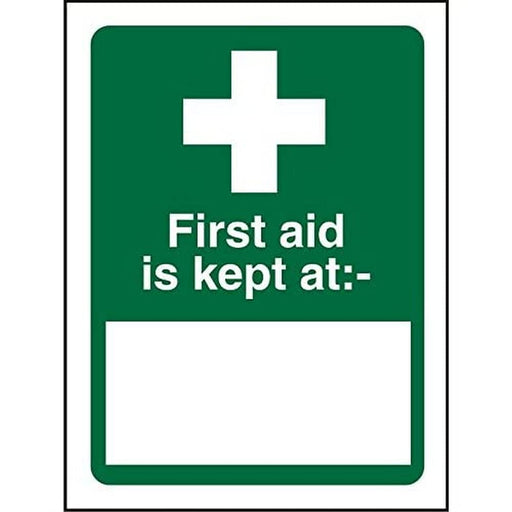 First Aid Supplies Location Sign Plastic 20 x 15 cm